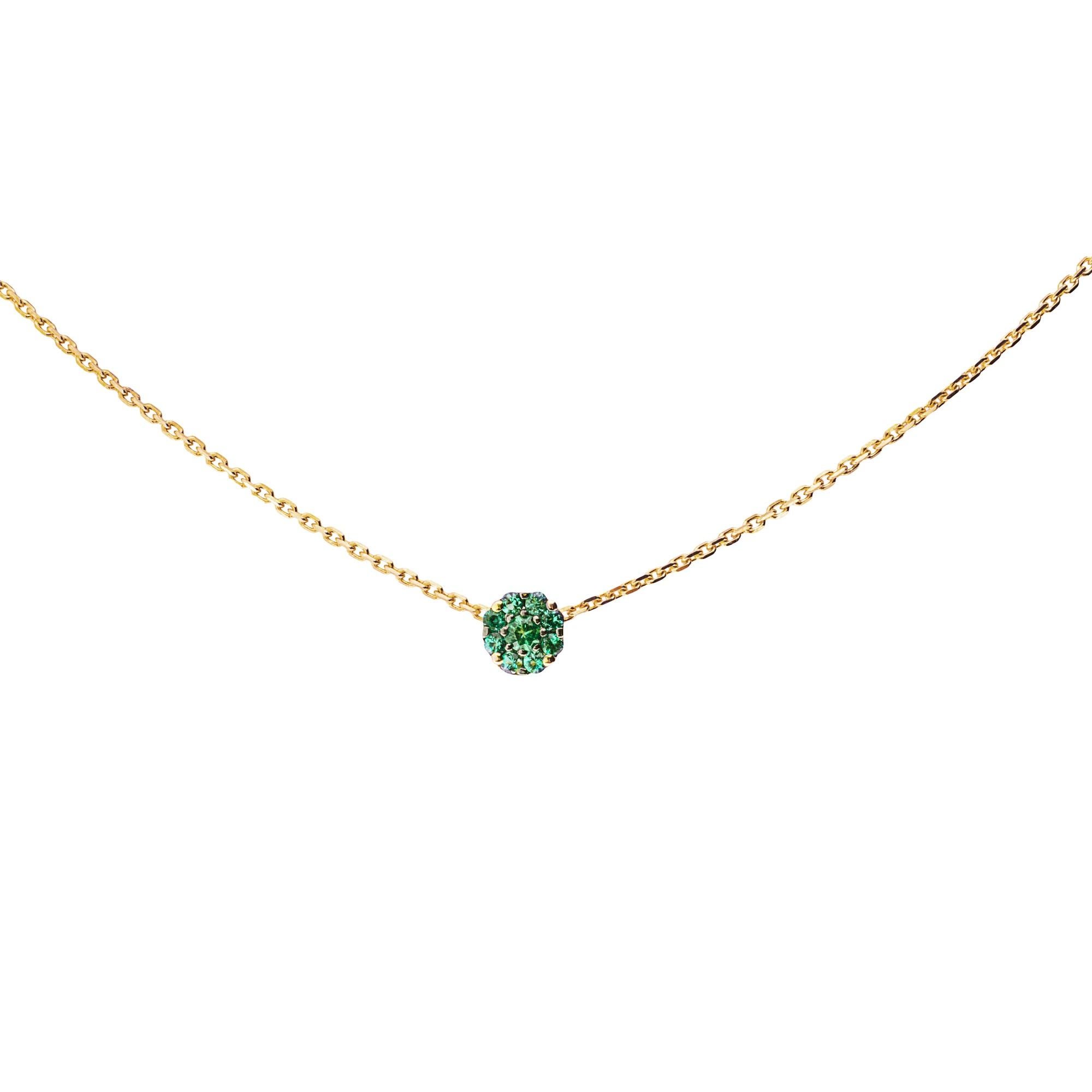 Alex Jona Emerald 18 Karat Yellow Gold Pendant Necklace In New Condition For Sale In Torino, IT