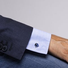 Alex Jona Enamel Sterling Silver Ladybug Cufflinks Dark Rhodium