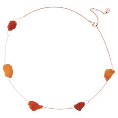 Alex Jona Fire Opal 18 Karat Rose Gold Necklace