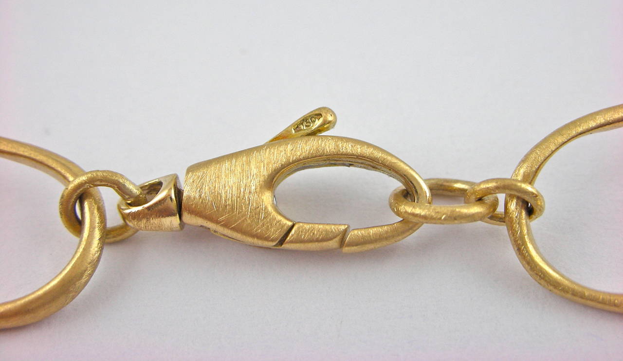Women's Alex Jona Free-Form 18 Karat Yellow Gold Link Chain Necklace For Sale