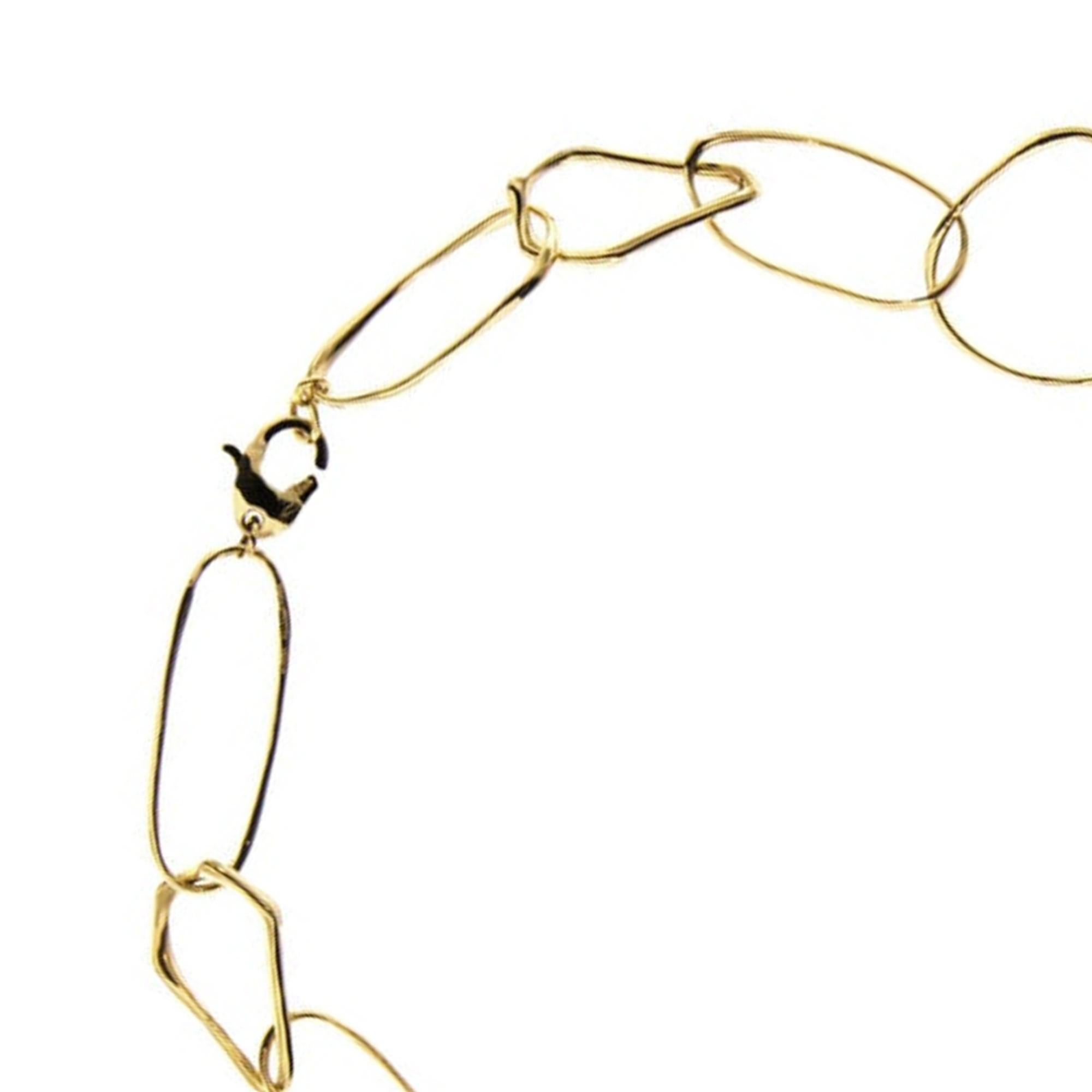 Women's Alex Jona Freeform 18 Karat Yellow Gold Link Necklace For Sale