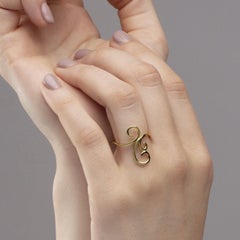 Alex Jona Ghirigori 18 Karat Yellow Gold Swirl Ring