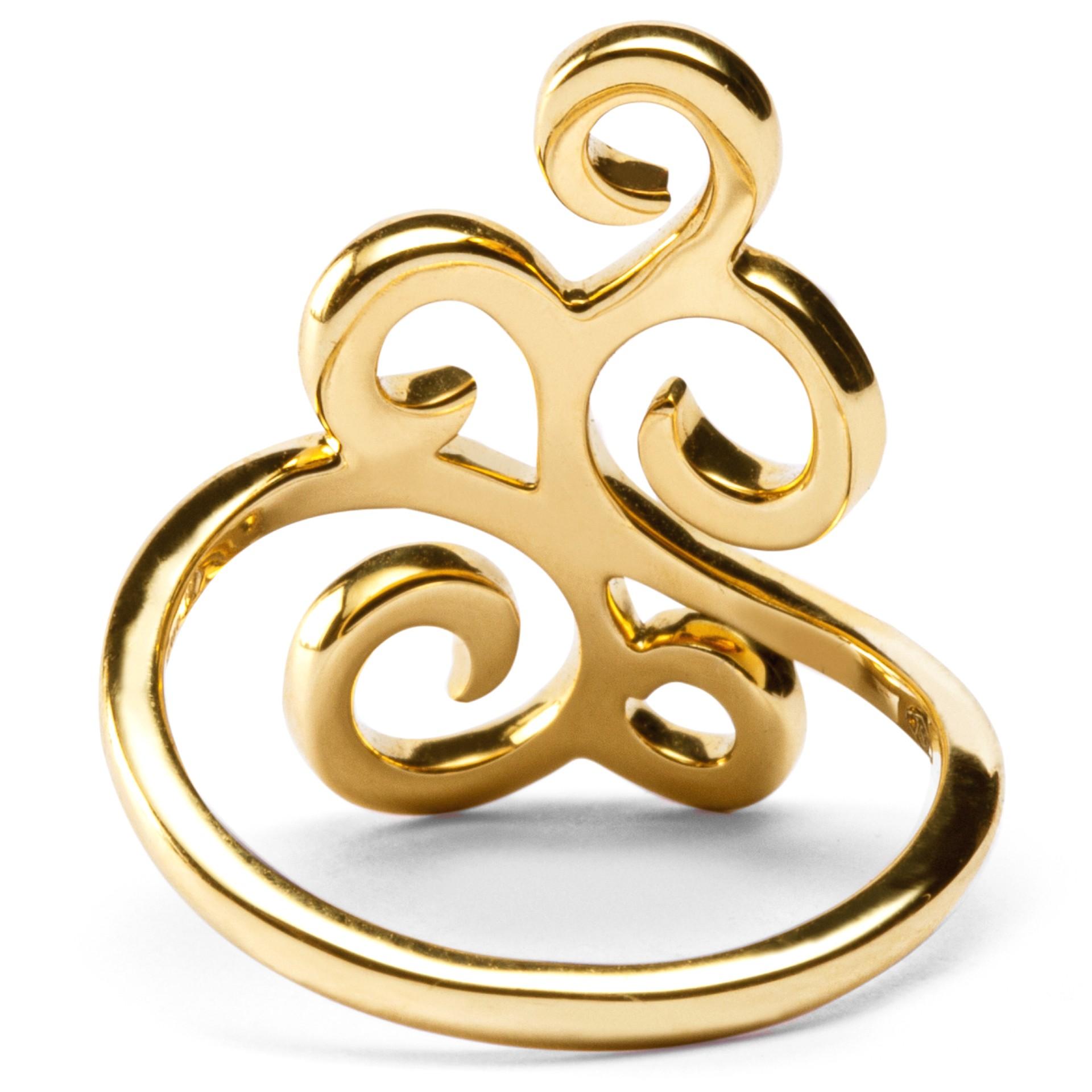 Women's Alex Jona Ghirigori Swirl 18 Karat Gold Ring For Sale