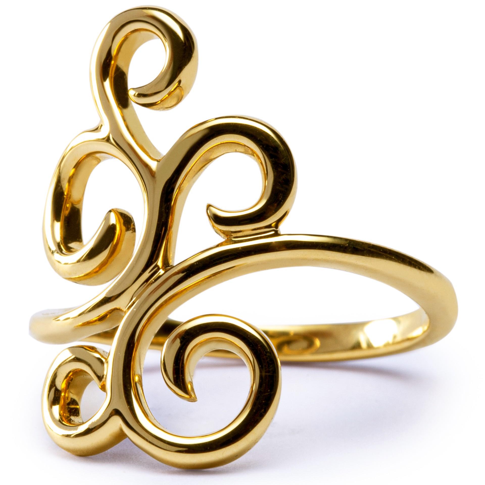 Alex Jona Ghirigori Swirl 18 Karat Yellow Gold Ring In New Condition In Torino, IT