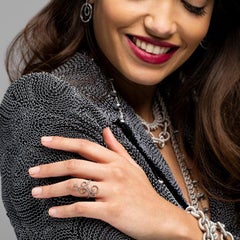 Alex Jona Ghirigori White Diamond 18 Karat Rose Gold Ring