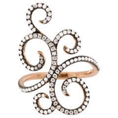 Alex Jona Ghirigori White Diamond 18 Karat Rose Gold Ring