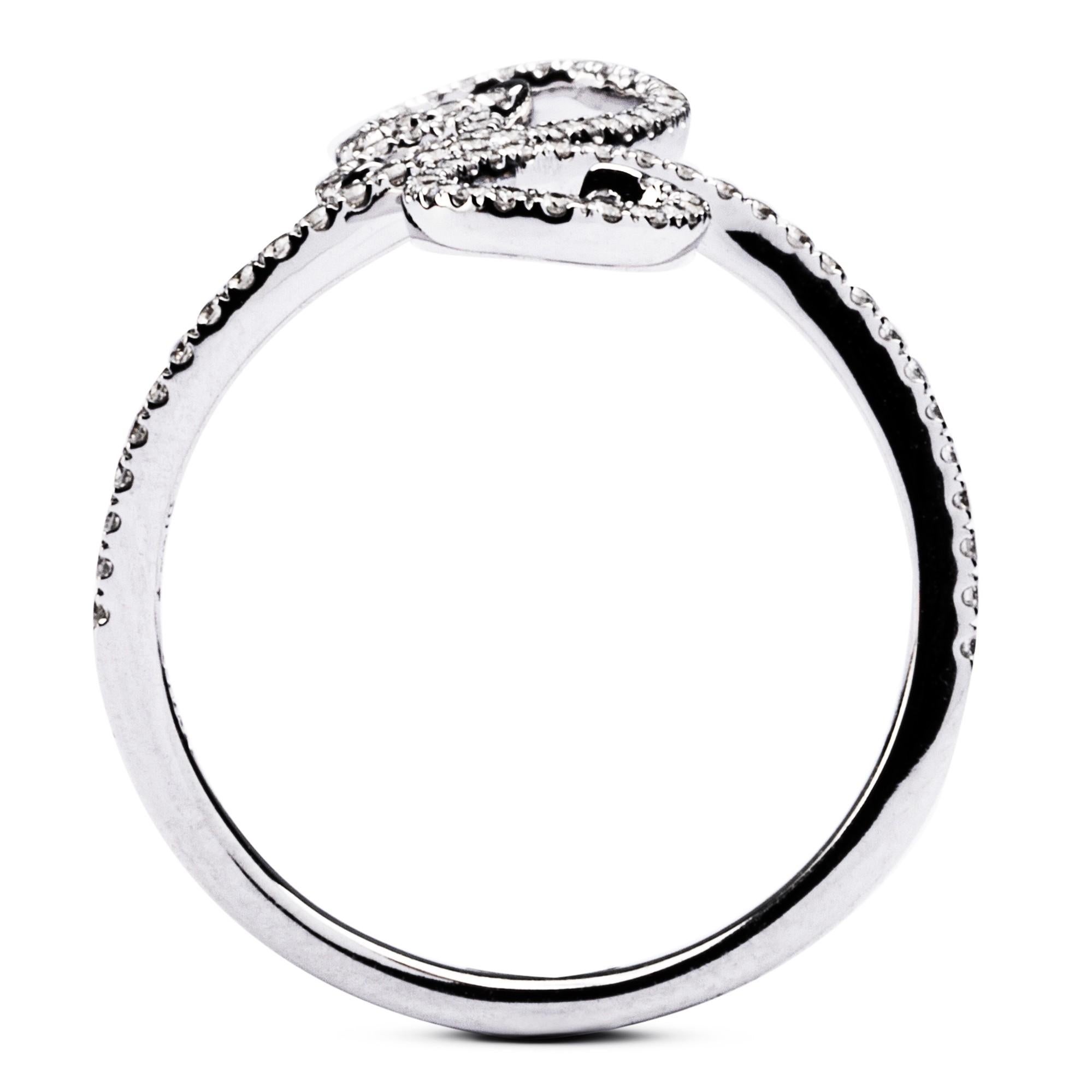 Alex Jona Ghirigori White Diamond 18 Karat White Gold Ring For Sale 1