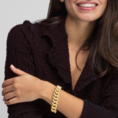 Alex Jona Gold Plate Sterling Silver Curb Link Bracelet