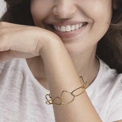 Alex Jona Gold-Plate Sterling Silver Organic Link Chain Bracelet