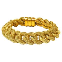 Alex Jona - Bracciale a filo ritorto in argento 925 con placcatura in oro - A. Silver