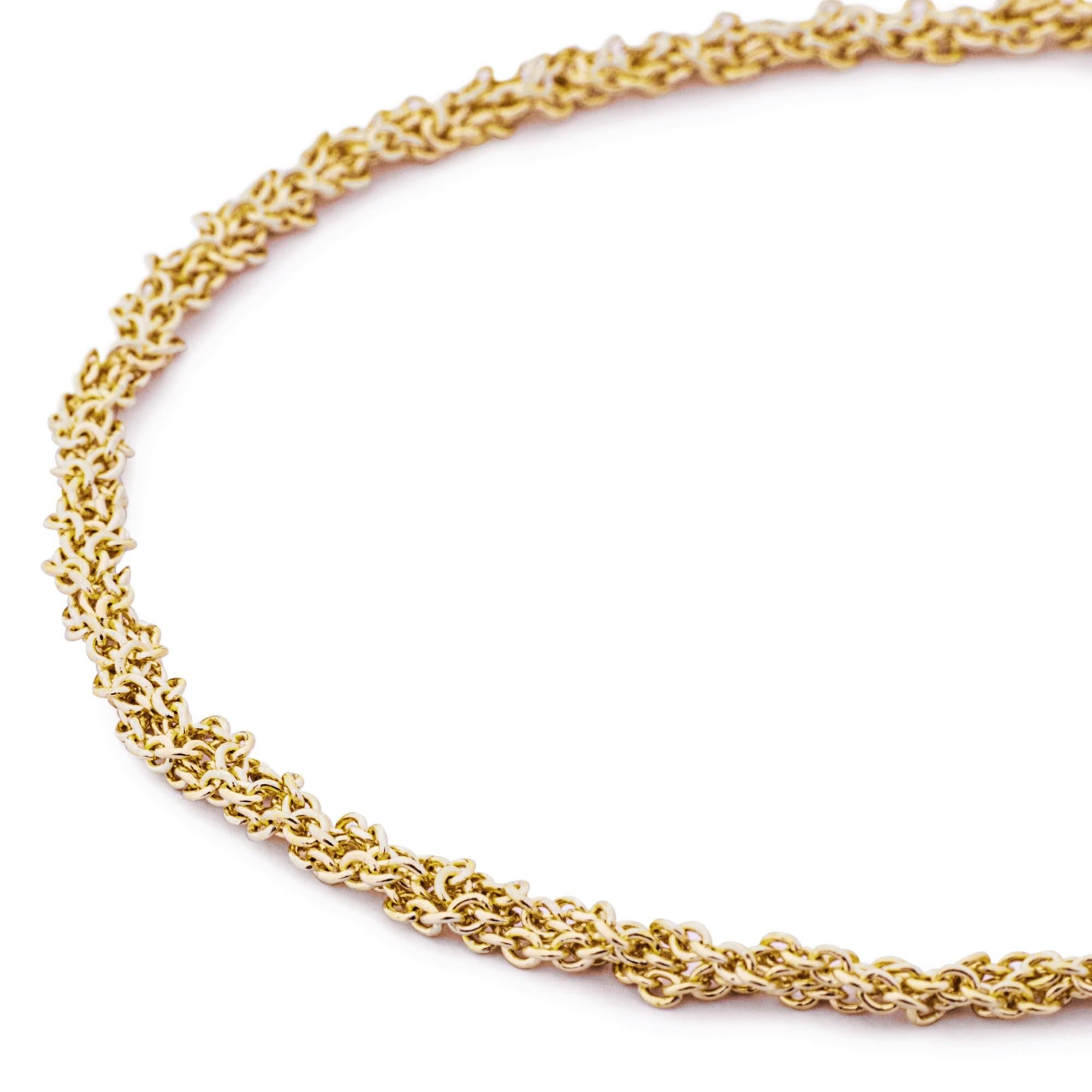 Alex Jona Gold-Plate Sterling Silver Woven Chain Bracelet In condizioni Nuovo in vendita a Lugano, CH