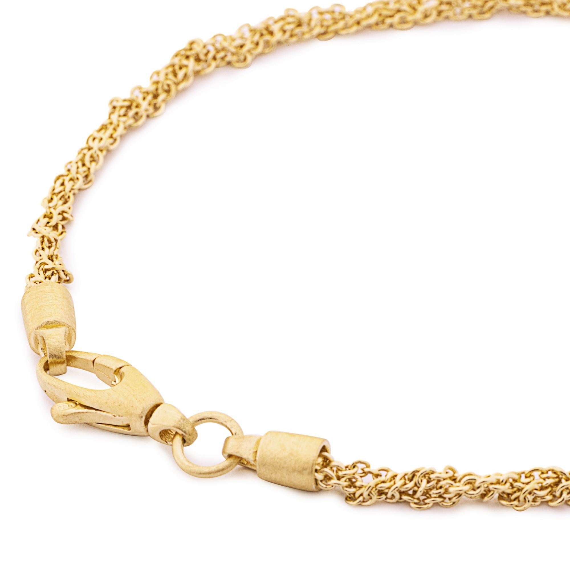 da uomo o donna Alex Jona Gold-Plate Sterling Silver Woven Chain Bracelet in vendita