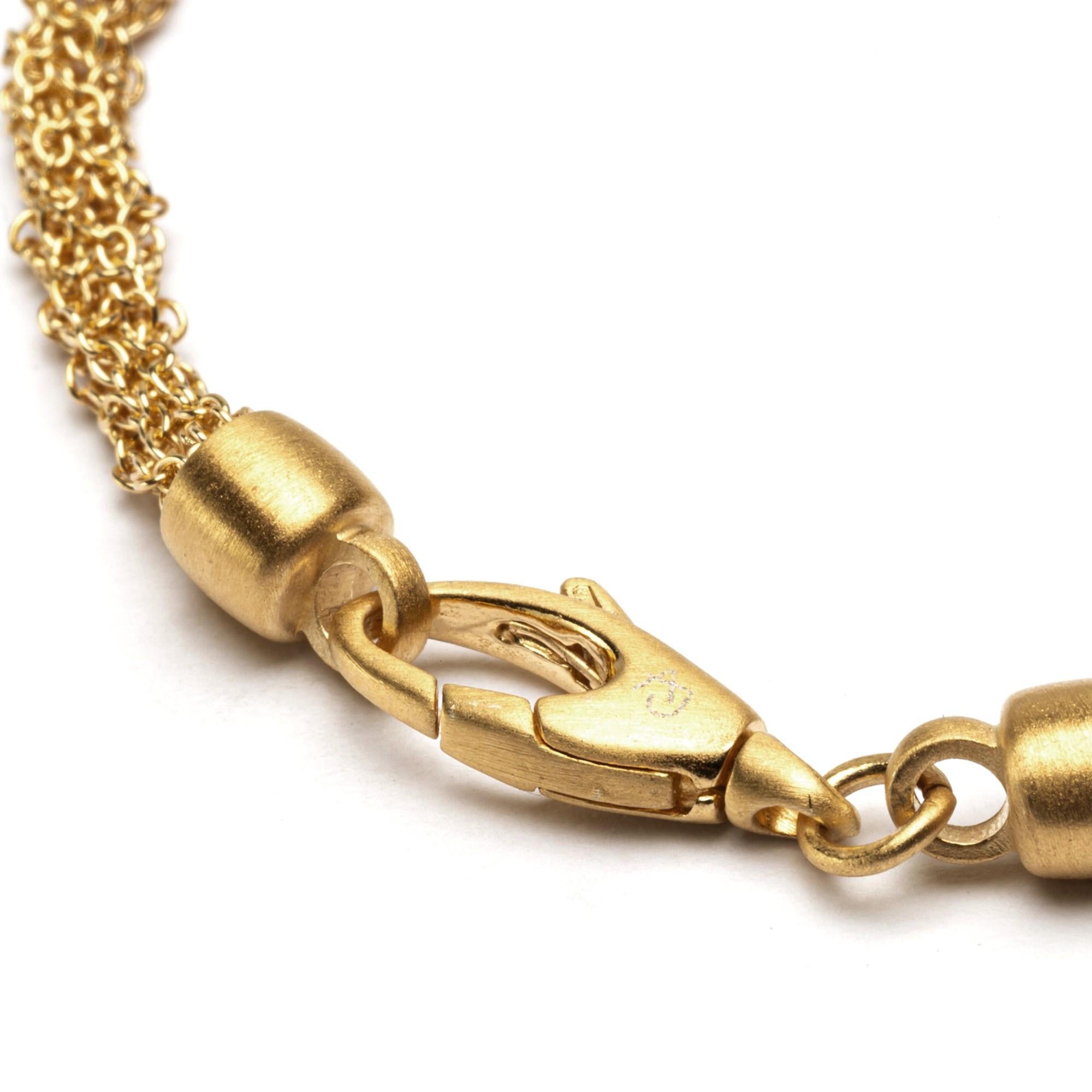 Alex Jona Gold-Plate Sterling Silver Woven Chain Bracelet In New Condition For Sale In Torino, IT