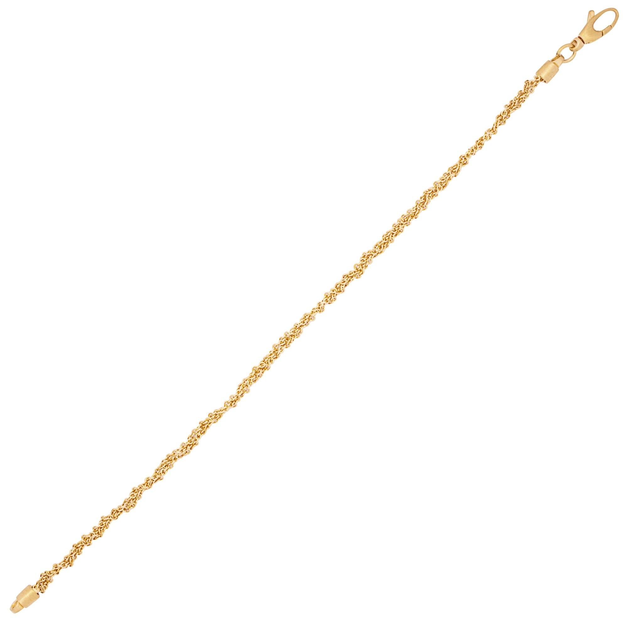 Alex Jona Gold-Plate Sterling Silver Woven Chain Bracelet in vendita 2