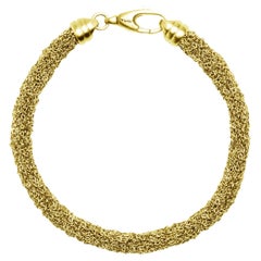 Alex Jona Bracelet à chaîne tissée en argent sterling et plaqué or
