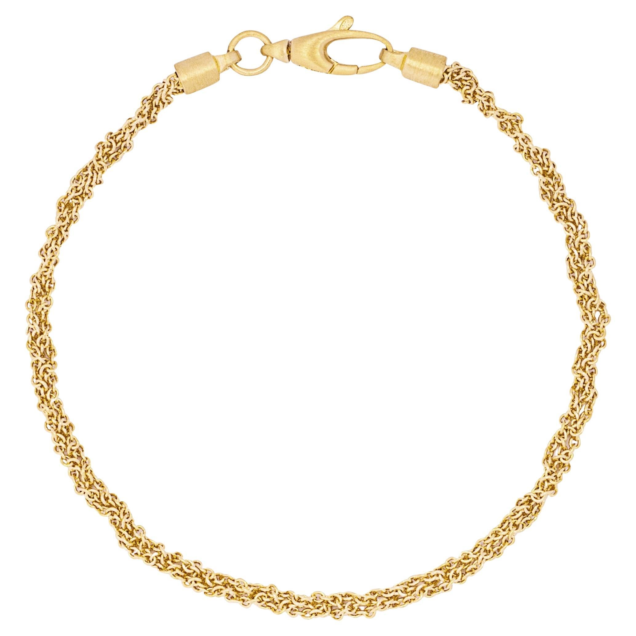 Alex Jona Gold-Plate Sterling Silver Woven Chain Bracelet