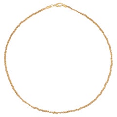 Alex Jona - Collana con catena intrecciata in argento 925 placcata in oro