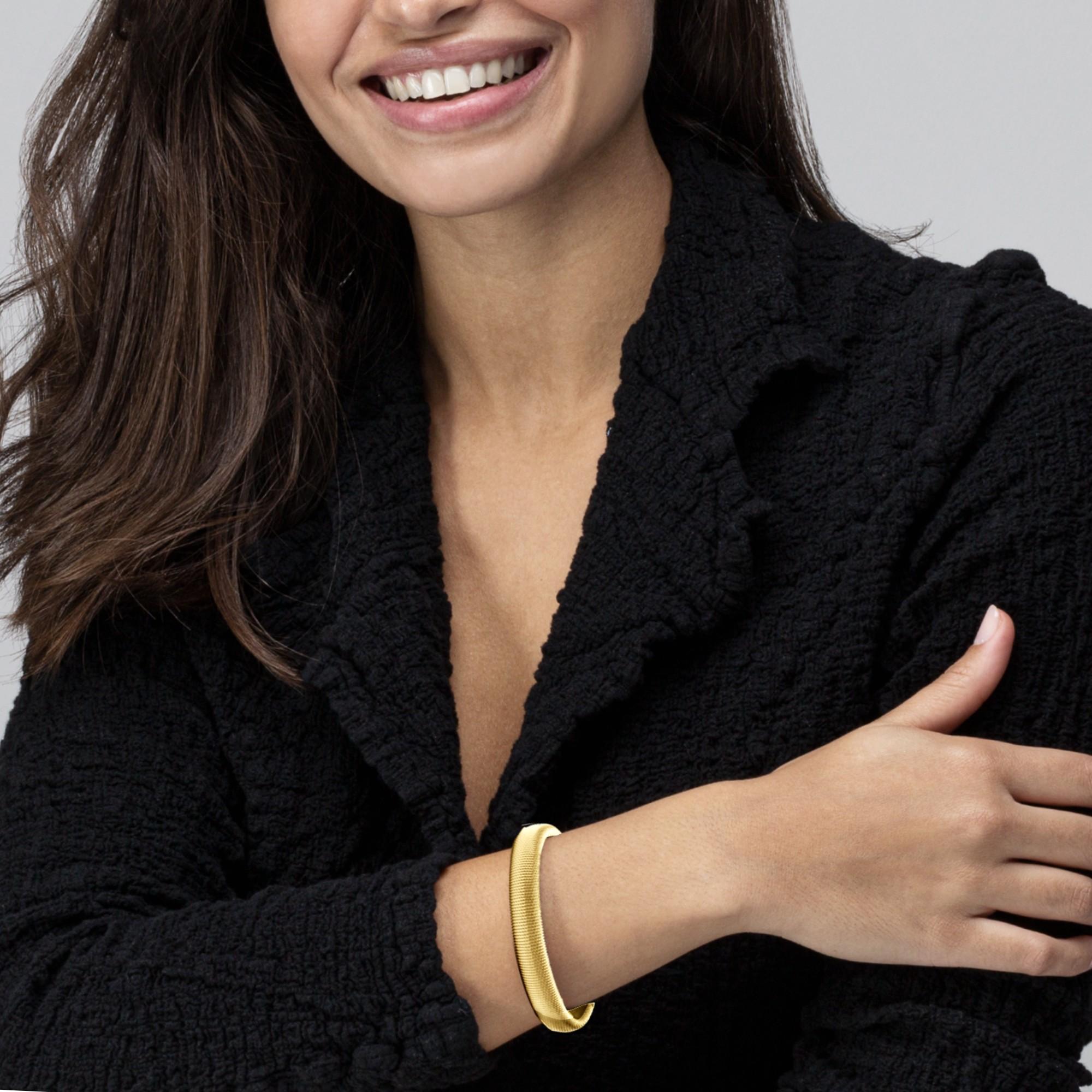 Bracciale Alex Jona in argento placcato in oro in vendita 1