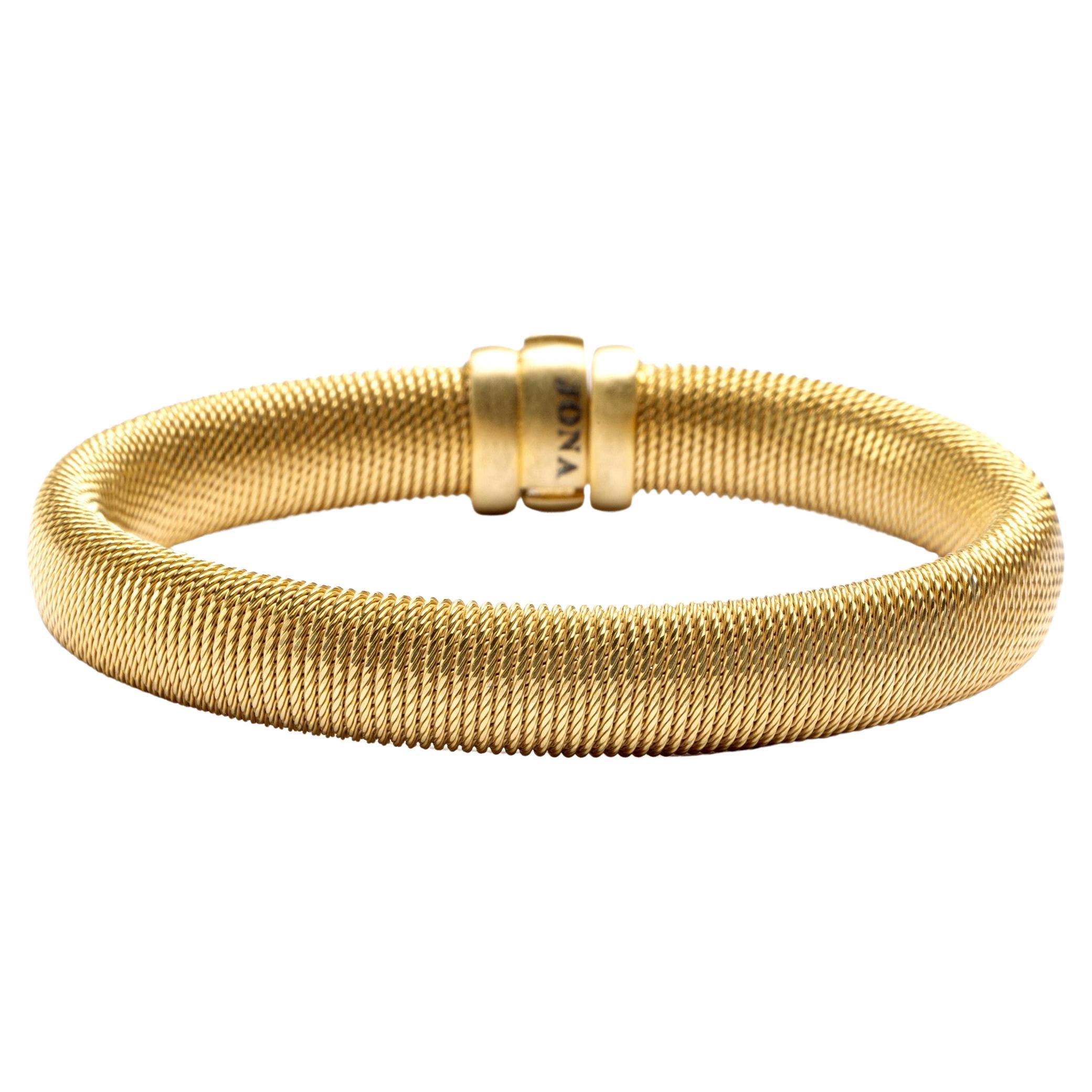 Alex Jona Gold-Plated Sterling Silver Bangle Bracelet