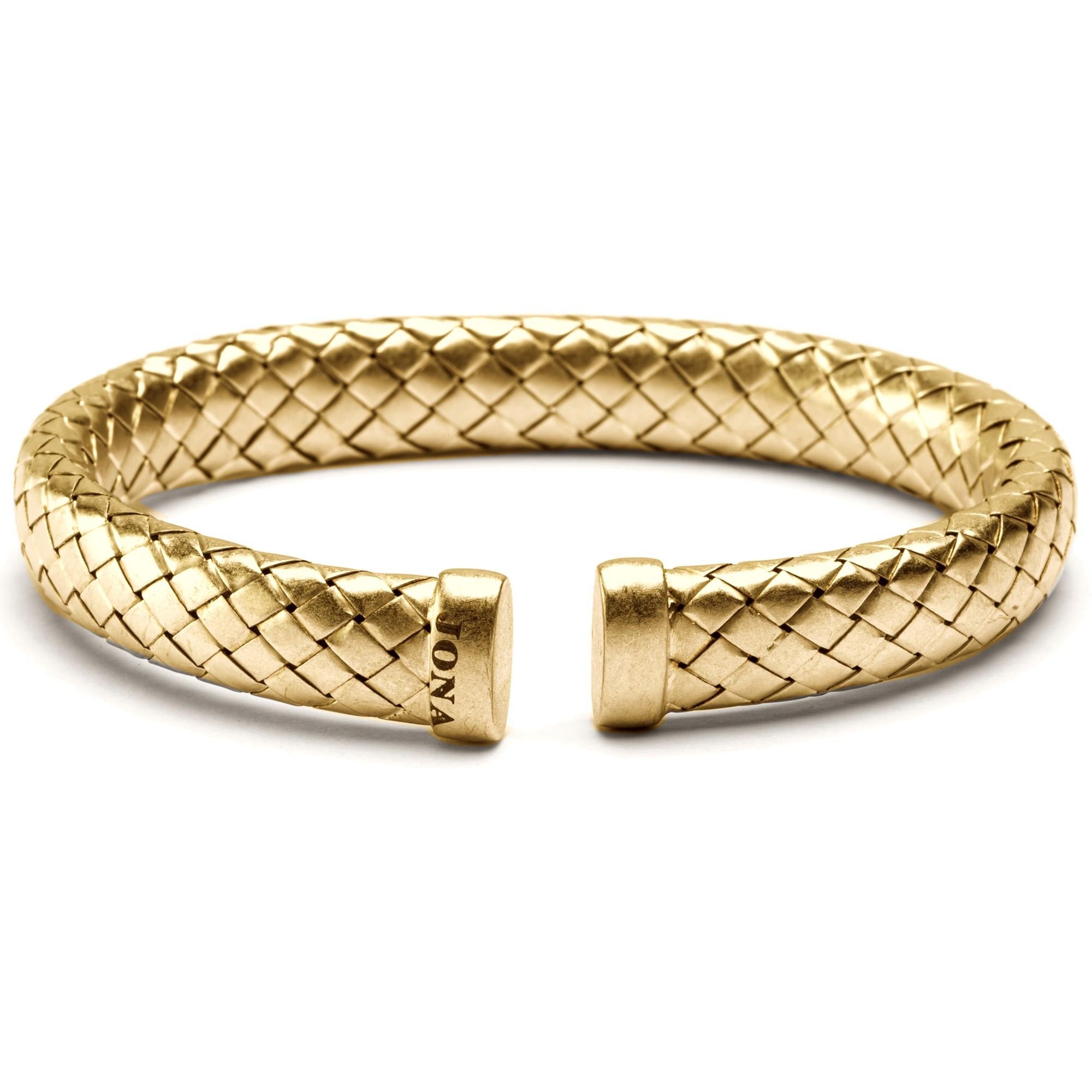 Bracciale Basket Weave in argento placcato oro di Alex Jona In condizioni Nuovo in vendita a Lugano, CH