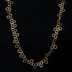 Alex Jona Gold-Plated Sterling Silver Clover Long Necklace