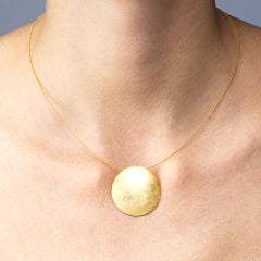 Alex Jona Gold-Plated Sterling Silver Disk Pendant Choker Necklace