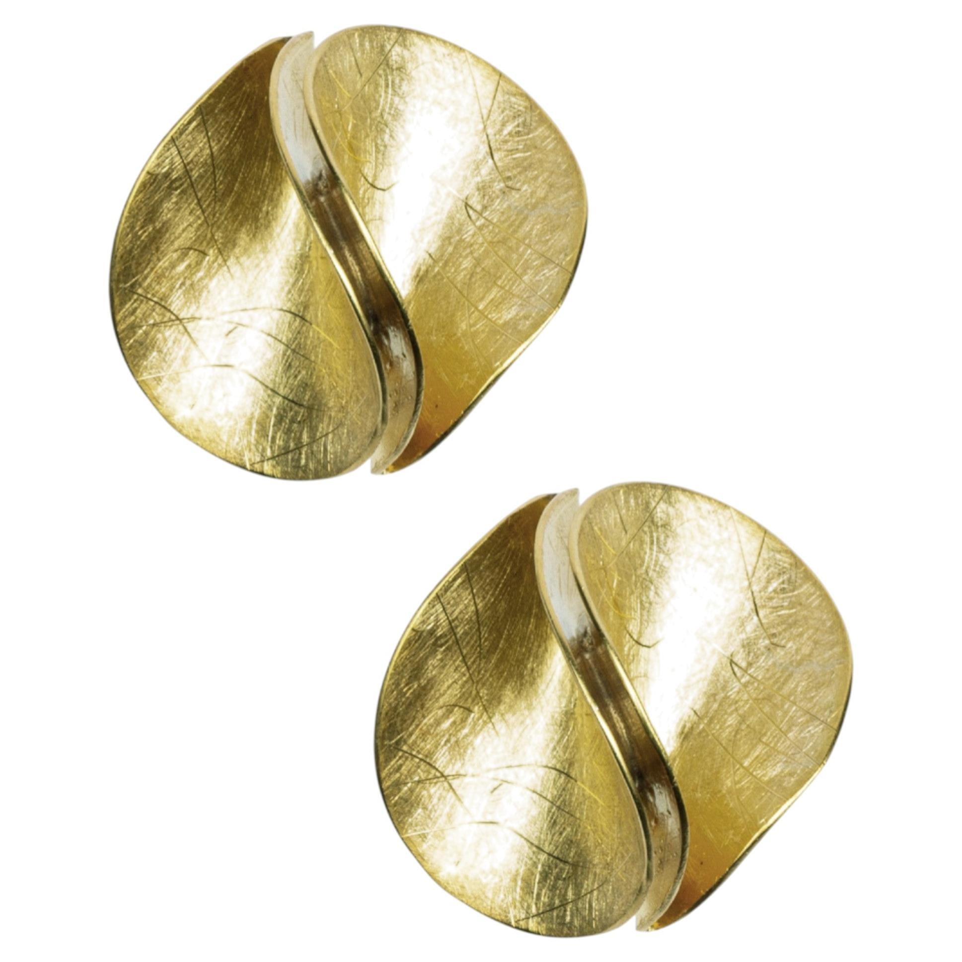 Alex Jona Gold-Plated Sterling Silver Earrings For Sale