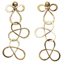 Alex Jona Gold-Plated Sterling Silver Link Pendant Earrings