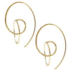 Alex Jona Gold-Plated Sterling Silver Modernist Pendant Earrings