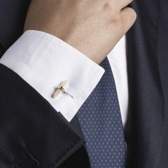 Alex Jona Gold-Plated Sterling Silver Prism Bar Cufflinks