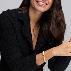 Alex Jona Gold-Plated Sterling Silver Tubogas Bangle Bracelet