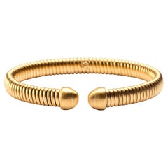 Alex Jona Gold-Plated Sterling Silver Tubogas Bangle Bracelet