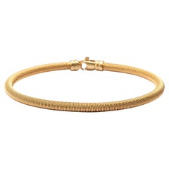 Alex Jona Gold-Plated Sterling Silver Twisted Wire Bangle Bracelet