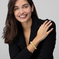 Alex Jona Gold-Plated Sterling Silver Twisted Wire Link Chain Bracelet
