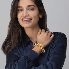 Alex Jona Gold-Plated Sterling Silver Twisted Wire Link Chain Bracelet