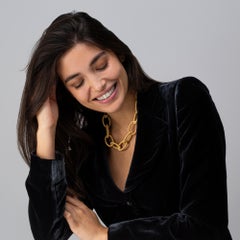 Alex Jona Gold Plated Sterling Silver Twisted Wire Link Chain Necklace