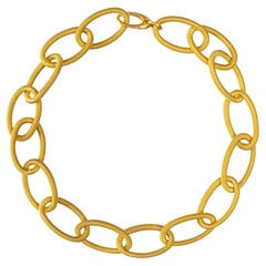 Alex Jona Gold-Plated Sterling Silver Twisted Wire Link Chain Necklace