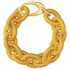 Alex Jona Gold-Plated Sterling Silver Twisted Wire X-Large Link Chain Bracelet