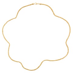 Alex Jona, collier à longue chaîne tissée en argent sterling plaqué or