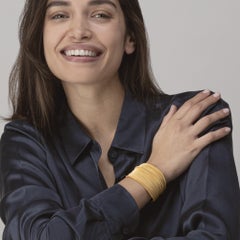 Alex Jona Vergoldetes Sterling Silber Geflochtenes Plissé-Armband