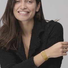 Alex Jona Gold-Plated Sterling Silver Woven Plissé Cuff Bracelet