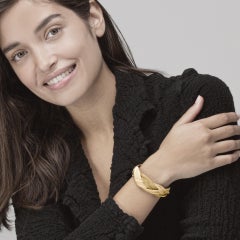 Alex Jona Gold-Plated Sterling Silver Woven Tress Bracelet