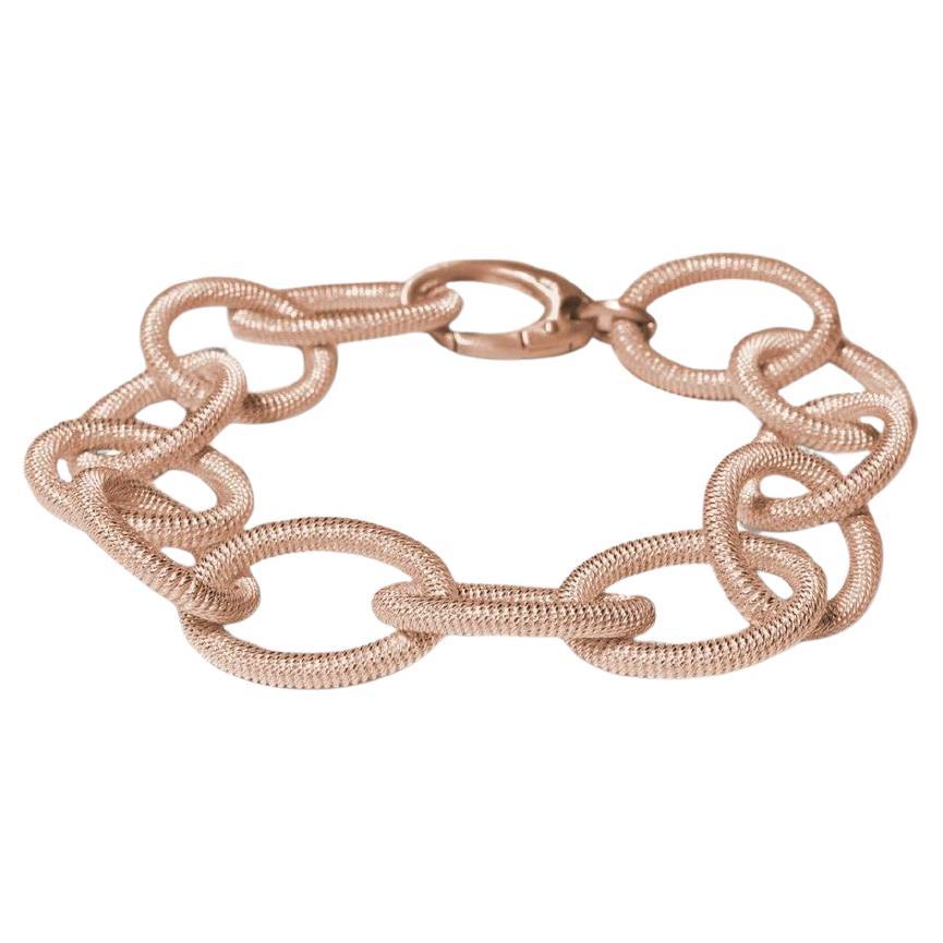 Alex Jona Vergoldetes, vergoldetes Gliederarmband aus Sterlingsilber mit gedrehtem Draht im Angebot 4