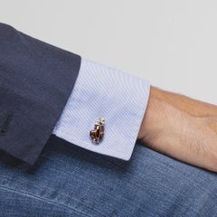 Manschettenknöpfe aus Sterlingsilber und Emaille von Jona Golf Bag & Club