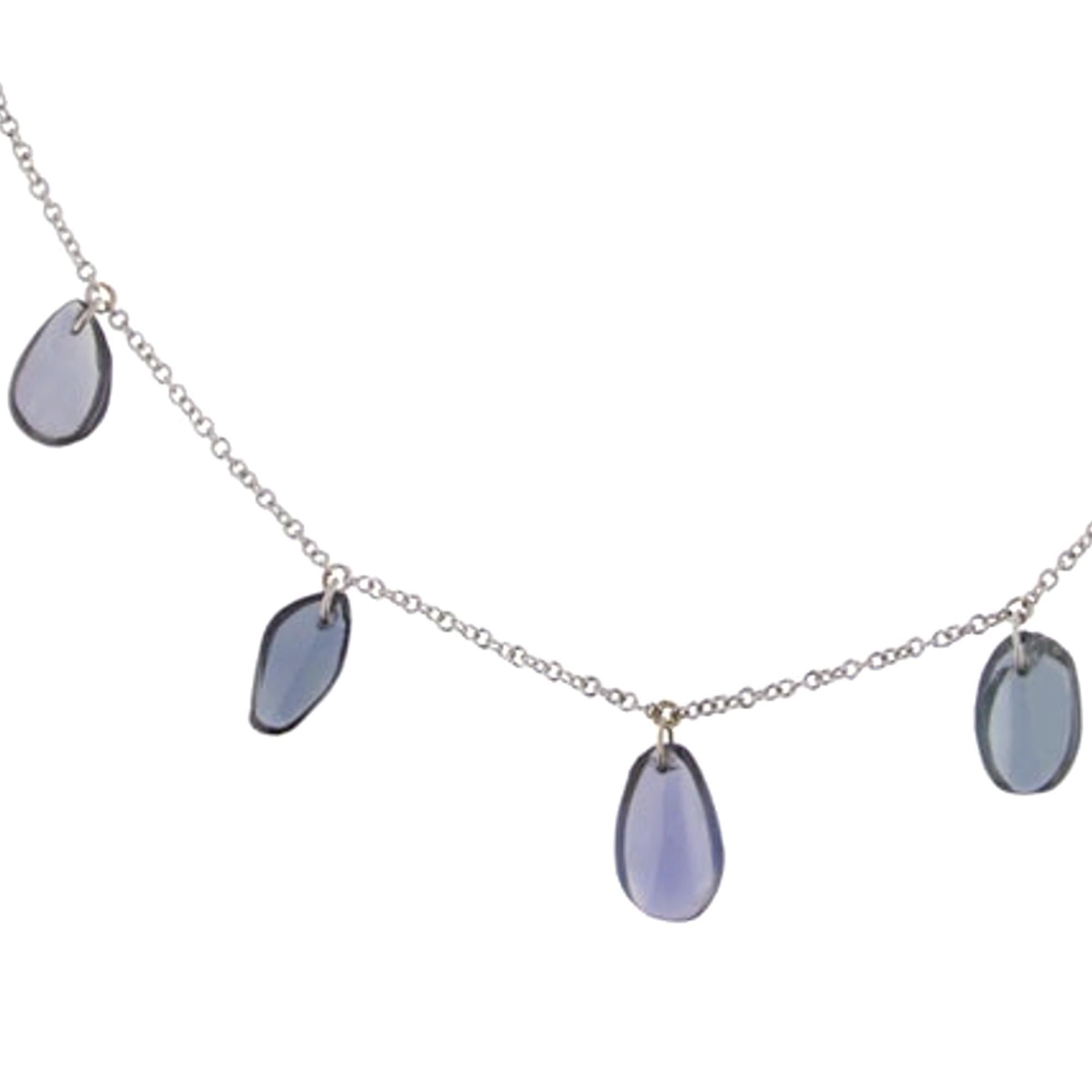 Collana Alex Jona con spinello birmano grigio in oro bianco 18 carati In condizioni Nuovo in vendita a Lugano, CH