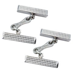 Gemelli da polso Alex Jona Guilloché in argento Sterling Bar