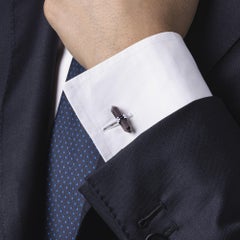 Alex Jona Hämatit Prisma Bar Sterling Silber Manschettenknöpfe