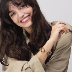 Alex Jona High-Tech Black Ceramic 18 Karat Rose Gold Curb Link Bracelet