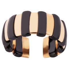 Alex Jona High-Tech Bague en or rose 18 carats et céramique noire