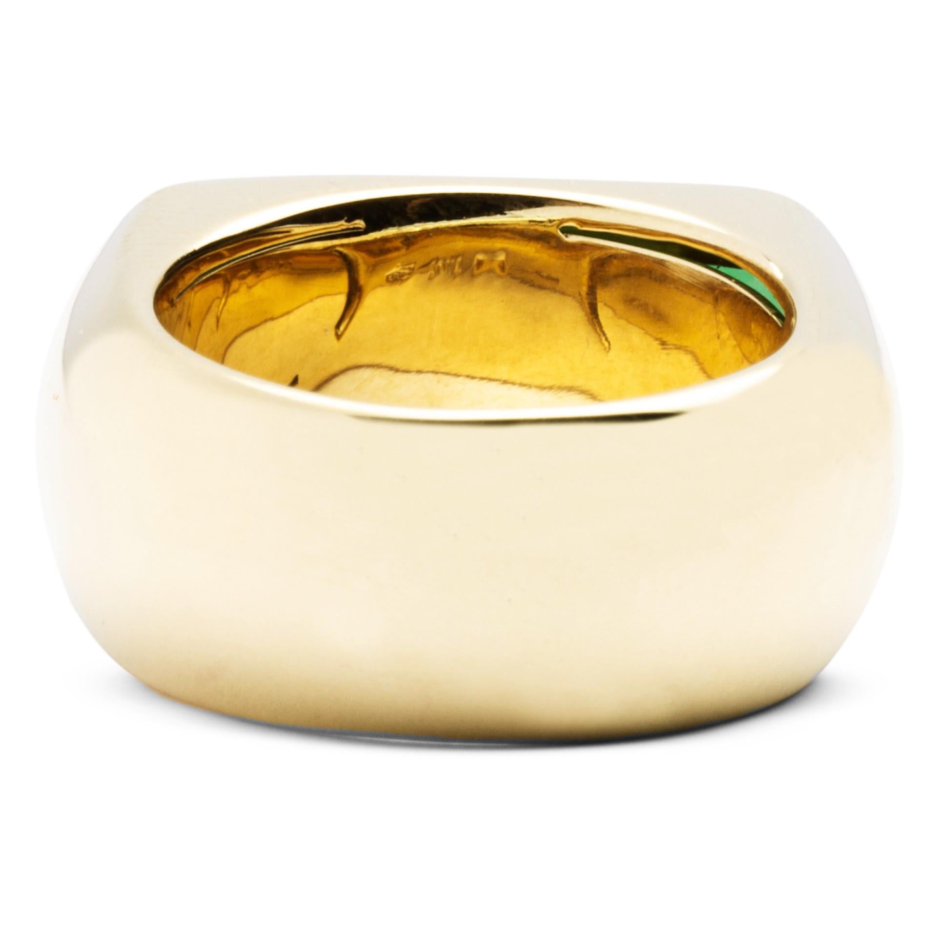 Alex Jona Jadeite Jade 18 Karat Yellow Gold Band Ring In New Condition For Sale In Torino, IT